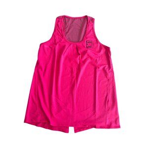 LUCKY IN LOVE Pink Racerback Mesh Tank Top Size Medium NEW New with tags